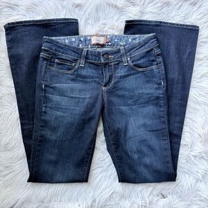 PAIGE Petite Premium Denim Canyon Boot Cut Flare Low Rise Jeans Y2K Vintage 27